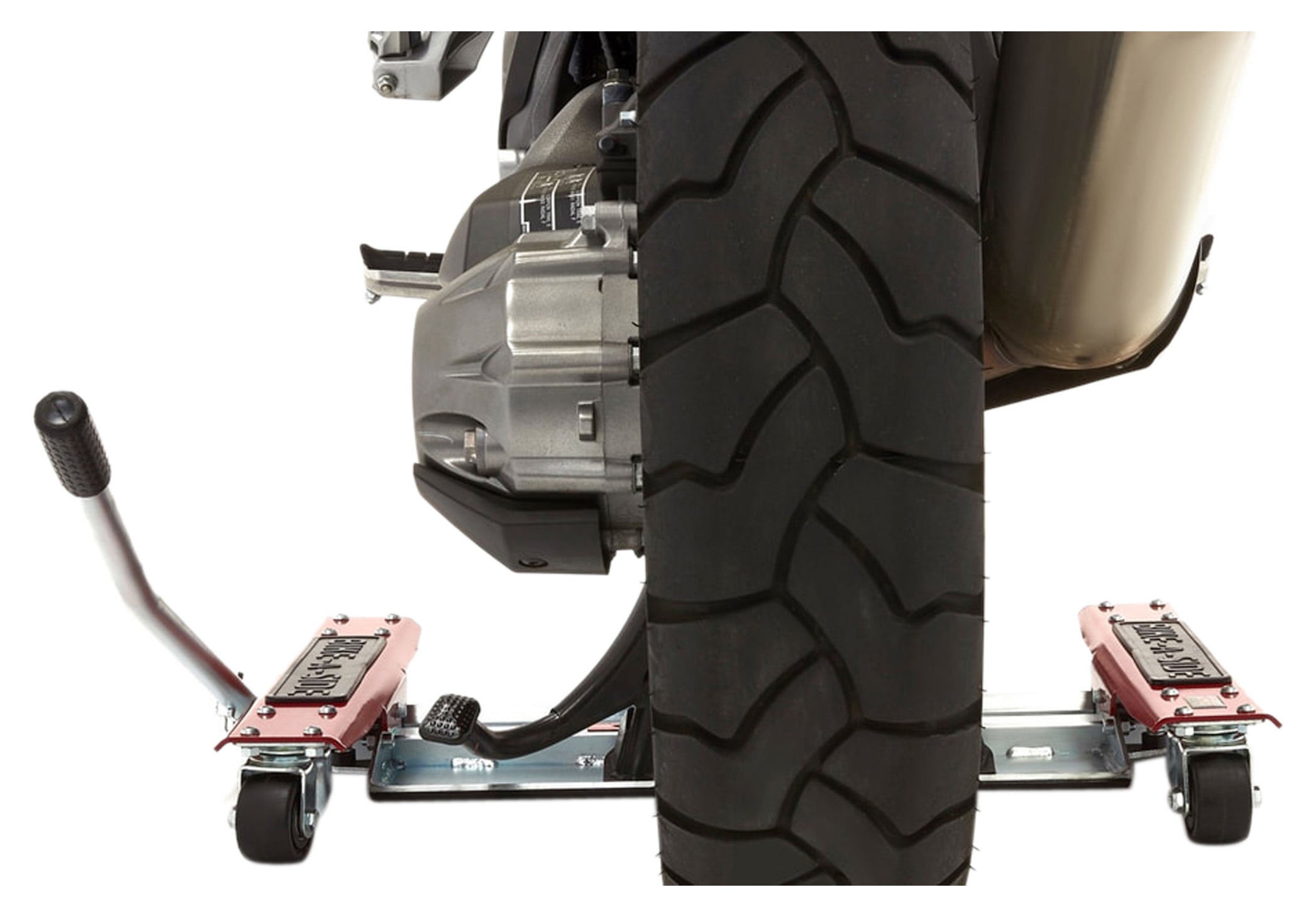 Platformă manevră motocicletă Bike-A-Side Acebikes - 450 kg, roți pivotante