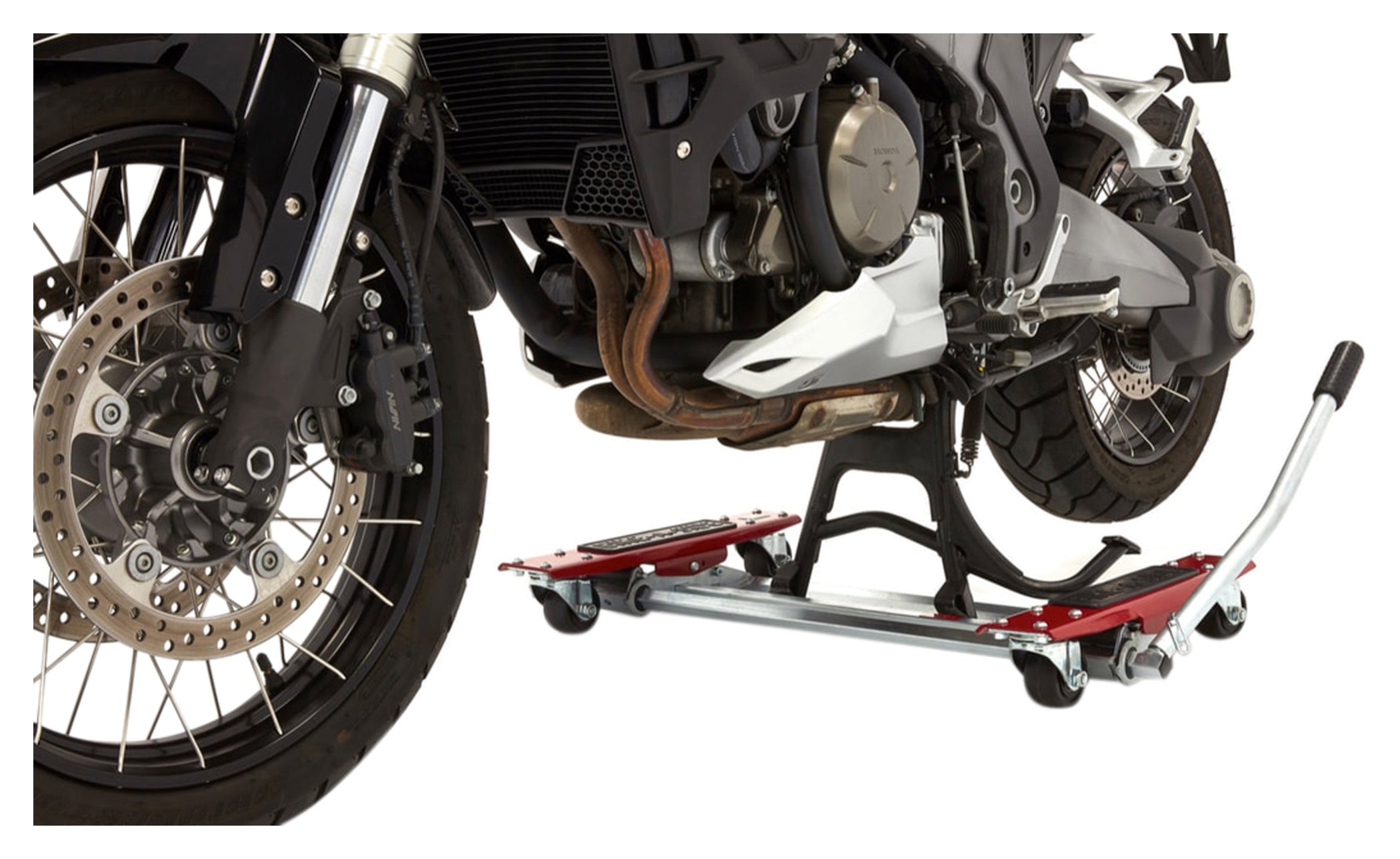 Platformă manevră motocicletă Bike-A-Side Acebikes - 450 kg, roți pivotante