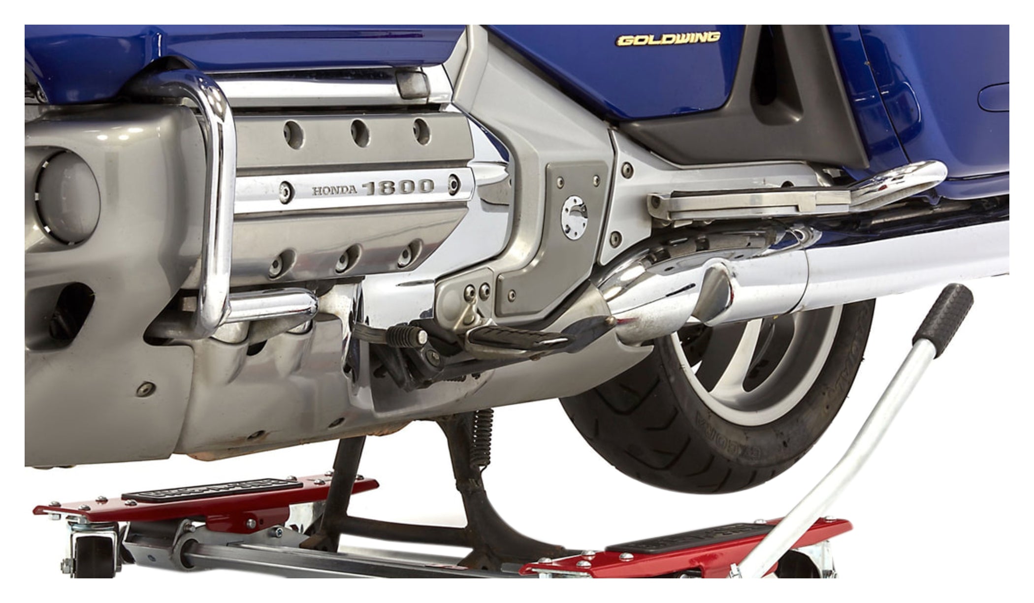 Platformă manevră motocicletă Bike-A-Side Acebikes - 450 kg, roți pivotante