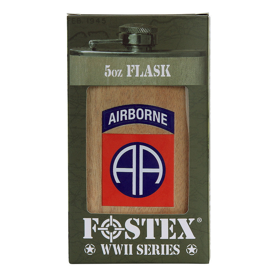 Ploscă 82nd Airborne Lemn - Compania Fidelă în Orice Misiune