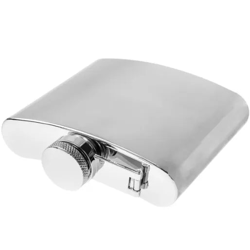 Ploscă Mil-Tec din Inox – ploscă culcată cu capacul deschis