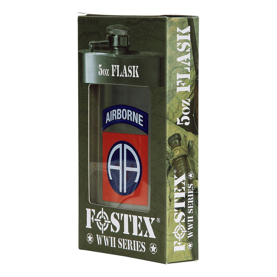 Ploscă Zakfles 82nd Airborne RVS Zilver/Chrome - Echipament Esențial pentru Orice Misiune