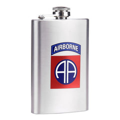 Ploscă Zakfles 82nd Airborne RVS Zilver/Chrome - Echipament Esențial pentru Orice Misiune