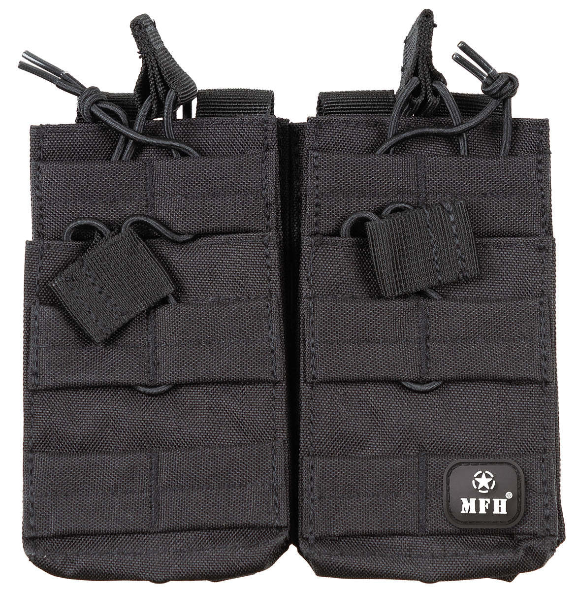 Pochetă Modulară MOLLE Negru MFH - 4 compartimente, Prindere MOLLE