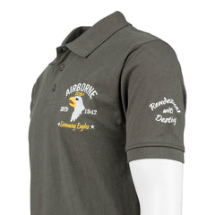 Polo 101st Airborne 'screaming eagles' Verde - Omagiu Eroilor Aeropurtați
