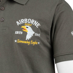 Polo 101st Airborne 'screaming eagles' Verde - Omagiu Eroilor Aeropurtați