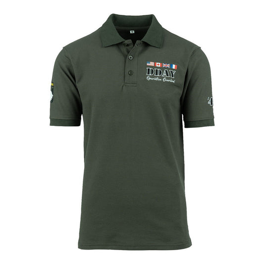 Polo D-Day 1944 Verde Militar - Poartă Istoria cu Mândrie