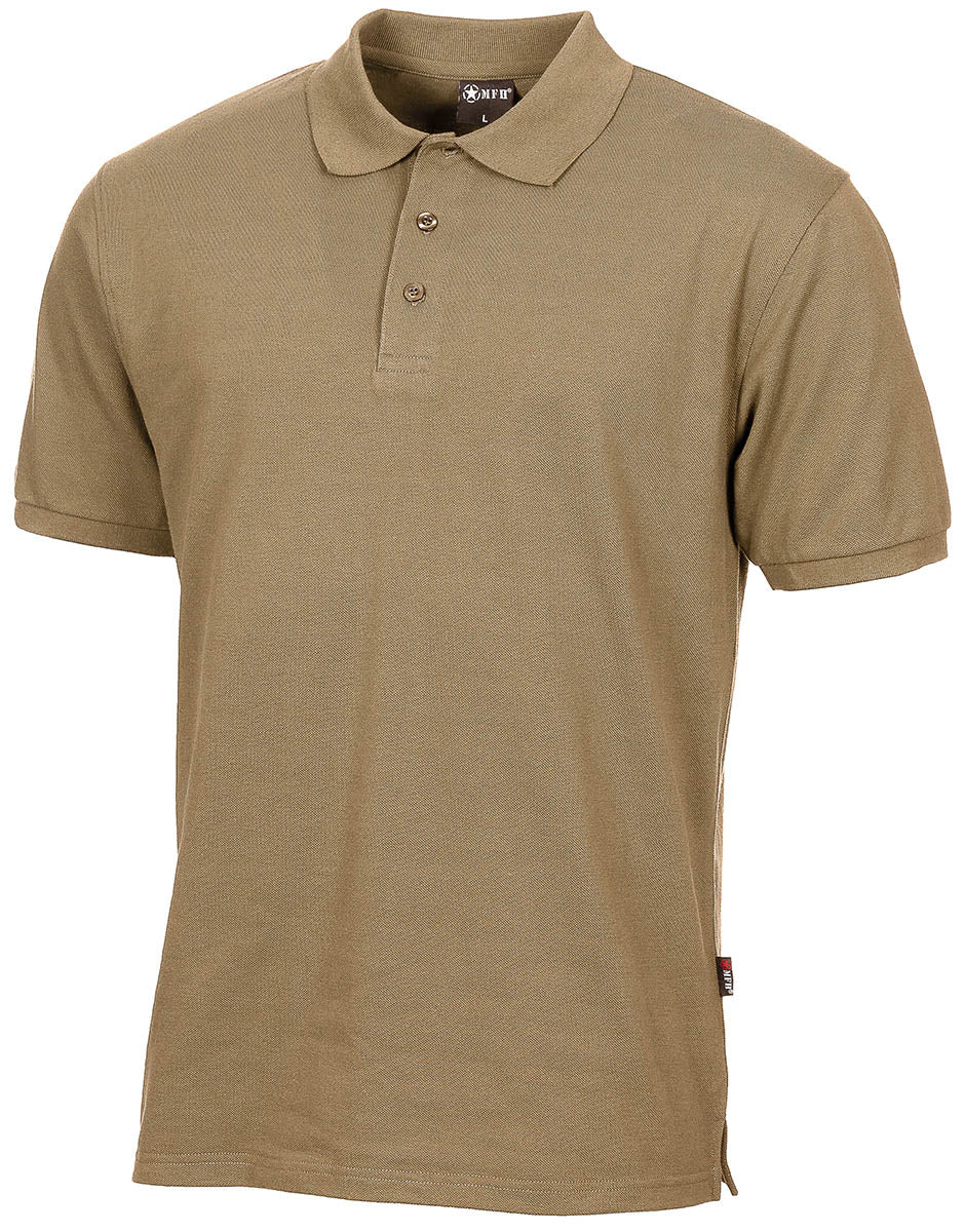 Polo Mânecă Scurtă Coyote MFH - 60% Bumbac, 40% Poliester