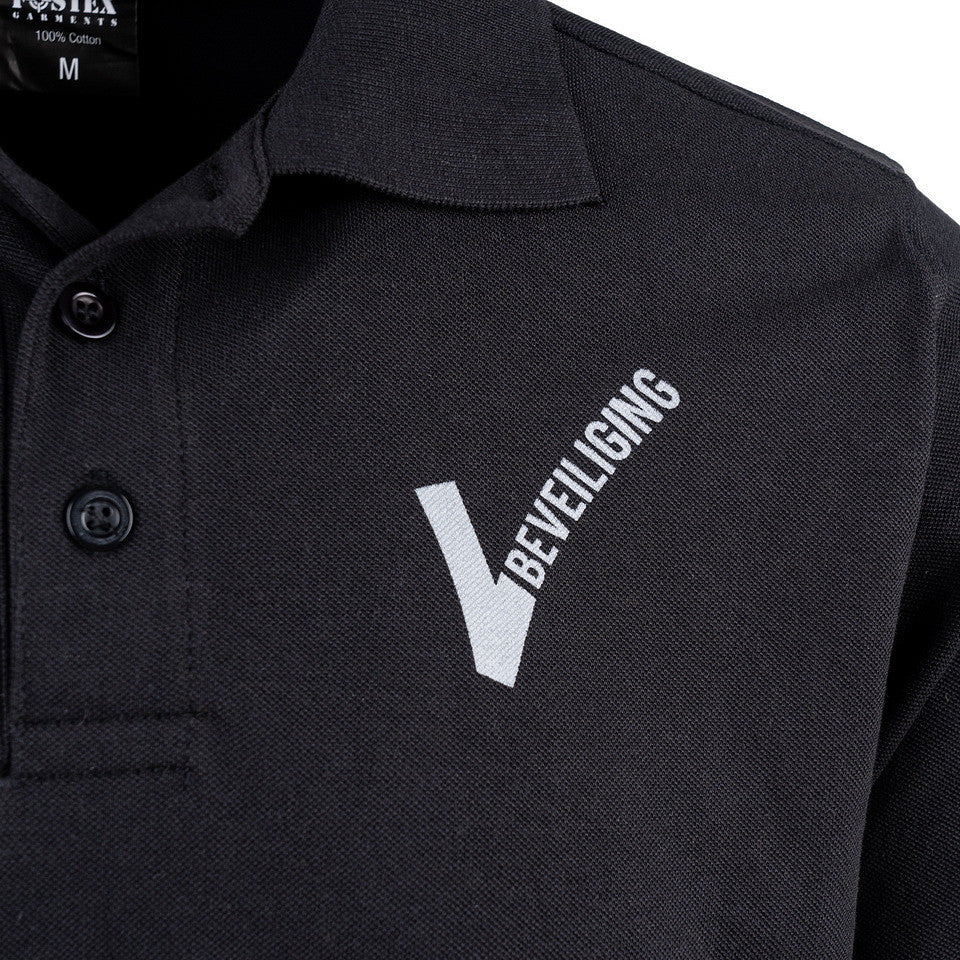 Polo Securitate V-logo Negru Fostex Garments® - Profesionalism și Confort Tactic