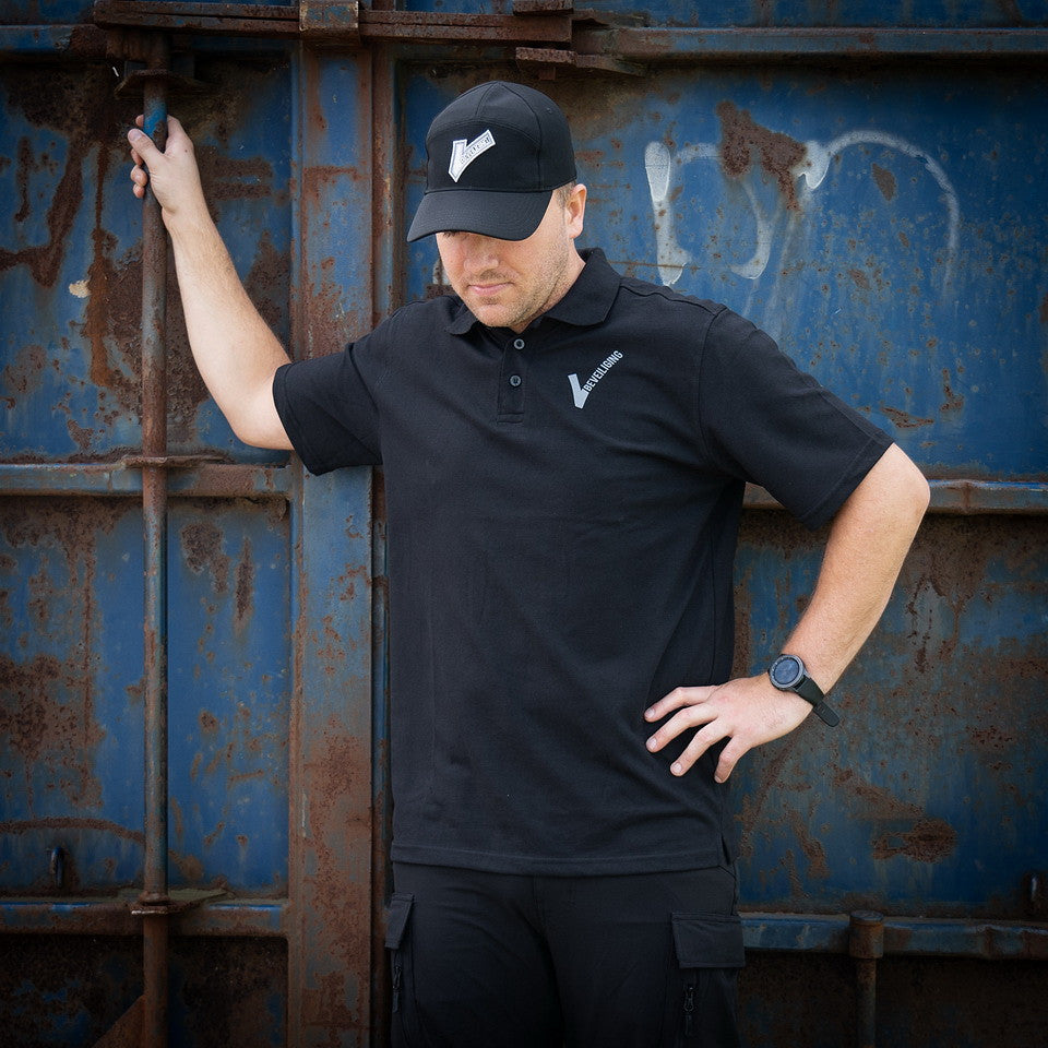Polo Securitate V-logo Negru Fostex Garments® - Profesionalism și Confort Tactic