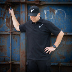 Polo Securitate V-logo Negru Fostex Garments® - Profesionalism și Confort Tactic