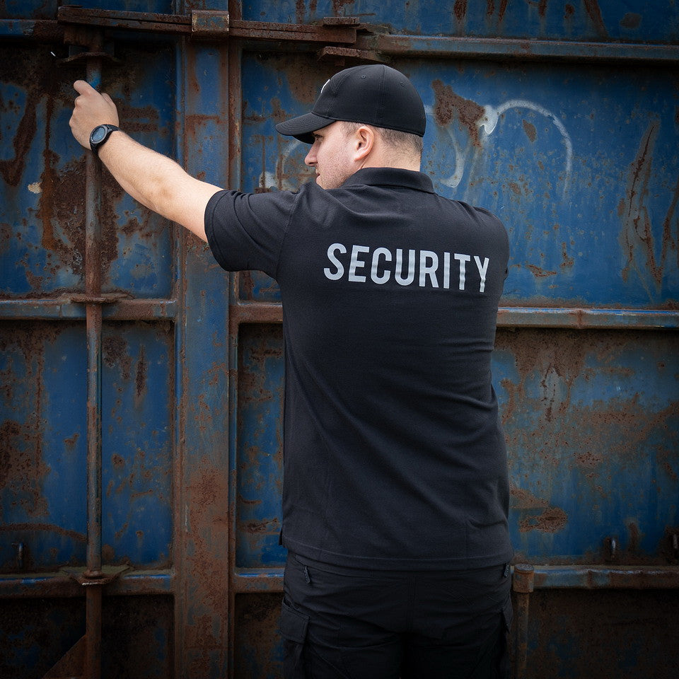 Polo Securitate V-logo Negru Fostex Garments® - Profesionalism și Confort Tactic