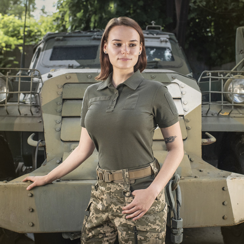 Polo Tactic Damă 65/35 M-Tac - Army Olive, Rezistent și Confortabil