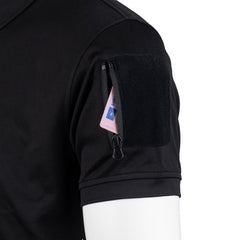 Polo Tactical Zip Quick Dry Negru - Performanță Rapidă, Confort Maxim
