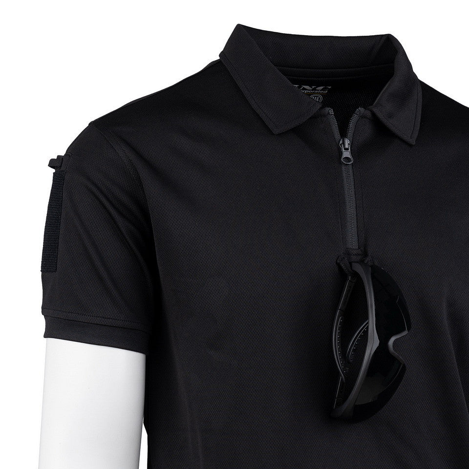 Polo Tactical Zip Quick Dry Negru - Performanță Rapidă, Confort Maxim
