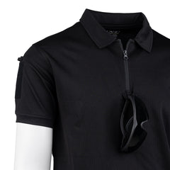 Polo Tactical Zip Quick Dry Negru - Performanță Rapidă, Confort Maxim
