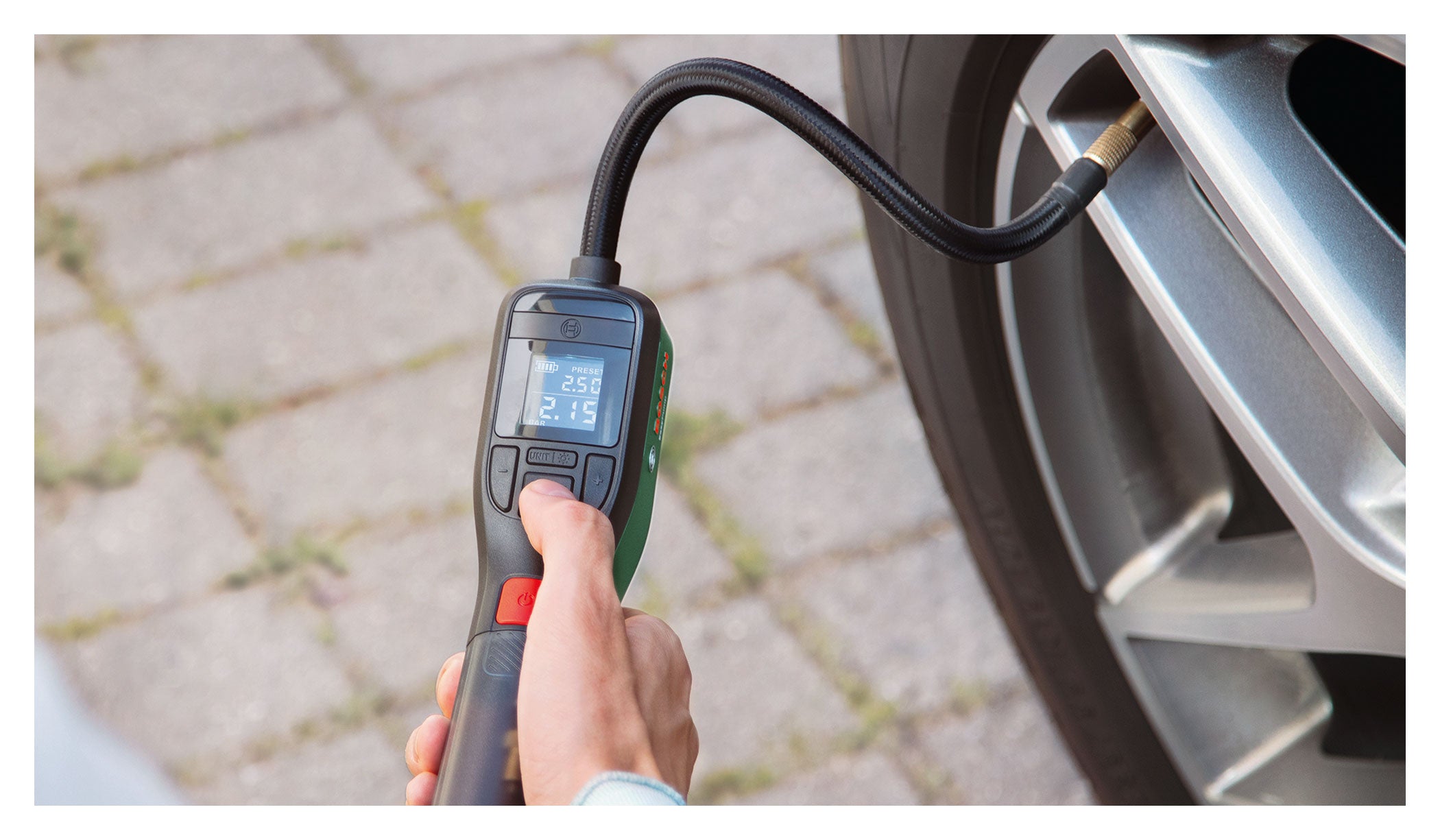 Pompă Aer Portabilă Bosch EasyPump - 10.3 bar, Compactă