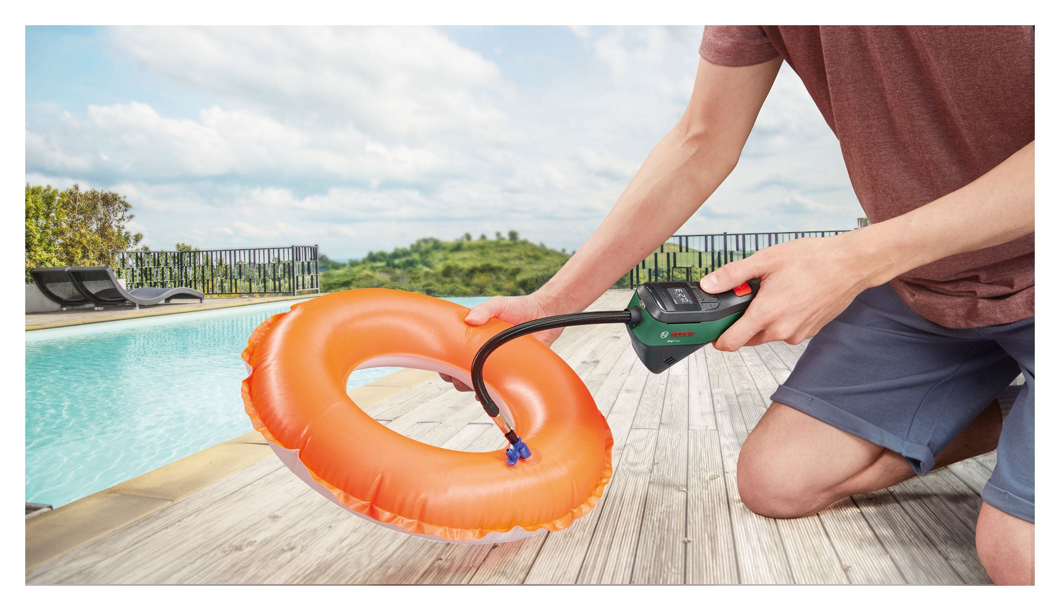 Pompă Aer Portabilă Bosch EasyPump - 10.3 bar, Compactă