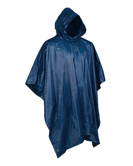 Poncho de Ploaie Mil-Tec din Vinil – 1.600 mm, 203 x 127 cm, Albastru Închis
