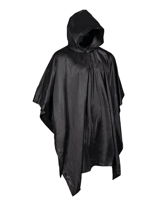 Poncho de Ploaie Mil-Tec din Vinil – 1.600 mm, 203 x 127 cm, Negru