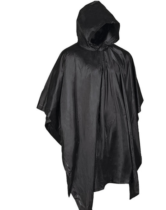 Poncho de Ploaie Negru din Vinil – Ușor, Compact, Versatil