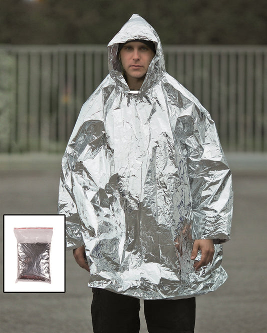 Poncho de Supraviețuire Mil-Tec – Polipropilenă, Argintiu