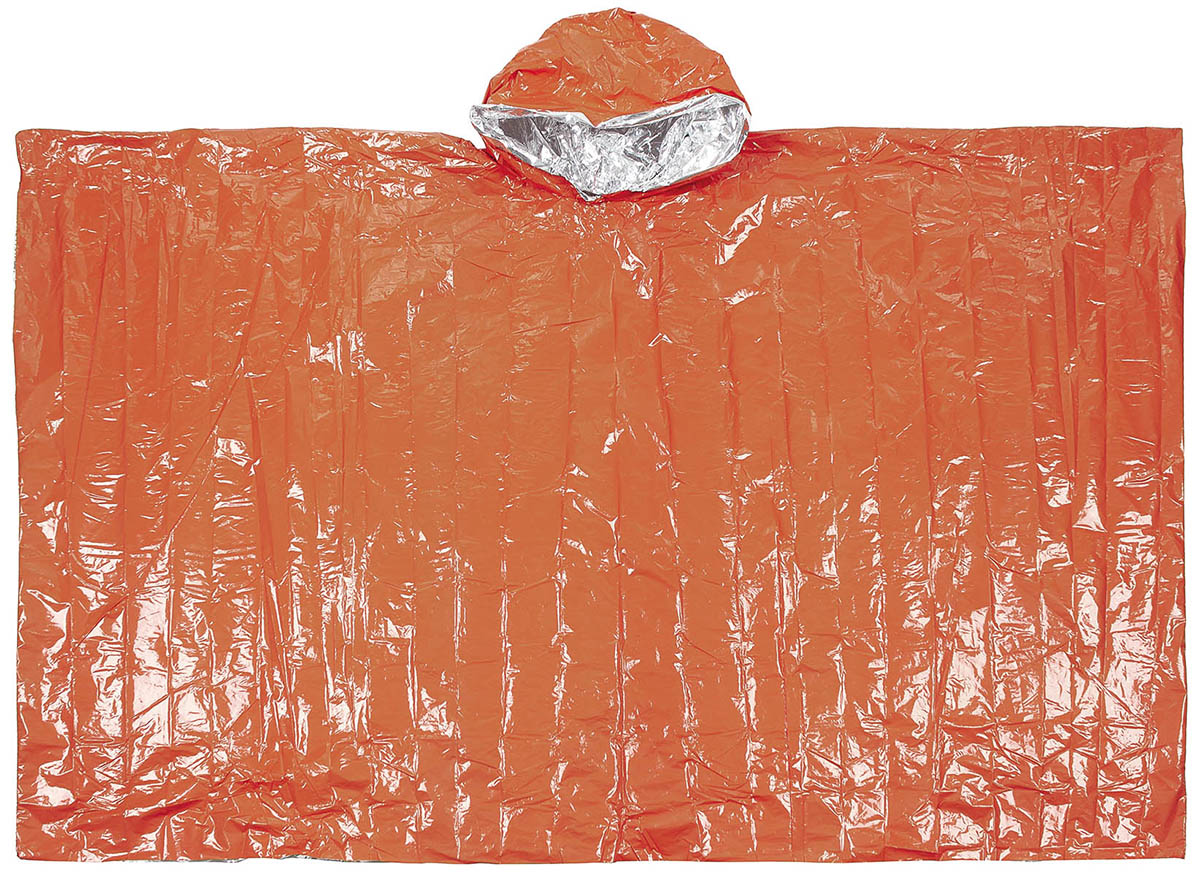 Poncho De Urgență Portocaliu FoxOutdoor - 90g, Aluminizat
