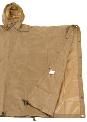 Poncho Rip Stop Coyote MFH - Cusături Sudate, 100% Poliester