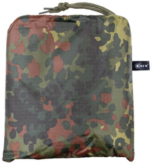 Poncho Rip Stop Flecktarn BW camo MFH - Cusături Sudate, 8 Ochiuri