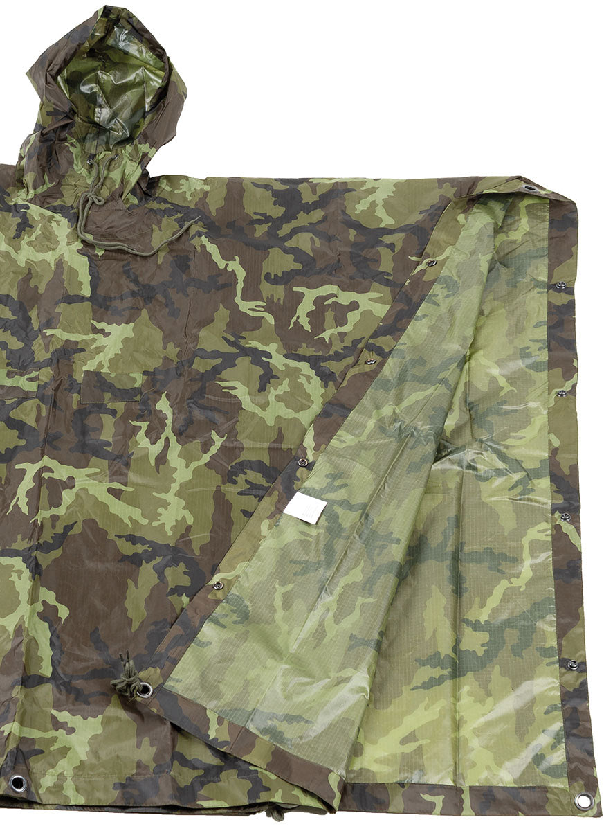 Poncho Rip Stop M 95 CZ camo MFH - Cusături sudate, 100% Poliester