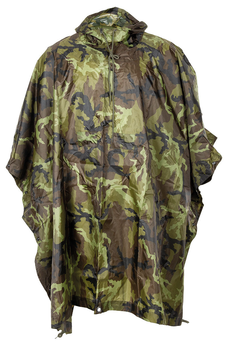 Poncho Rip Stop M 95 CZ camo MFH - Cusături sudate, 100% Poliester