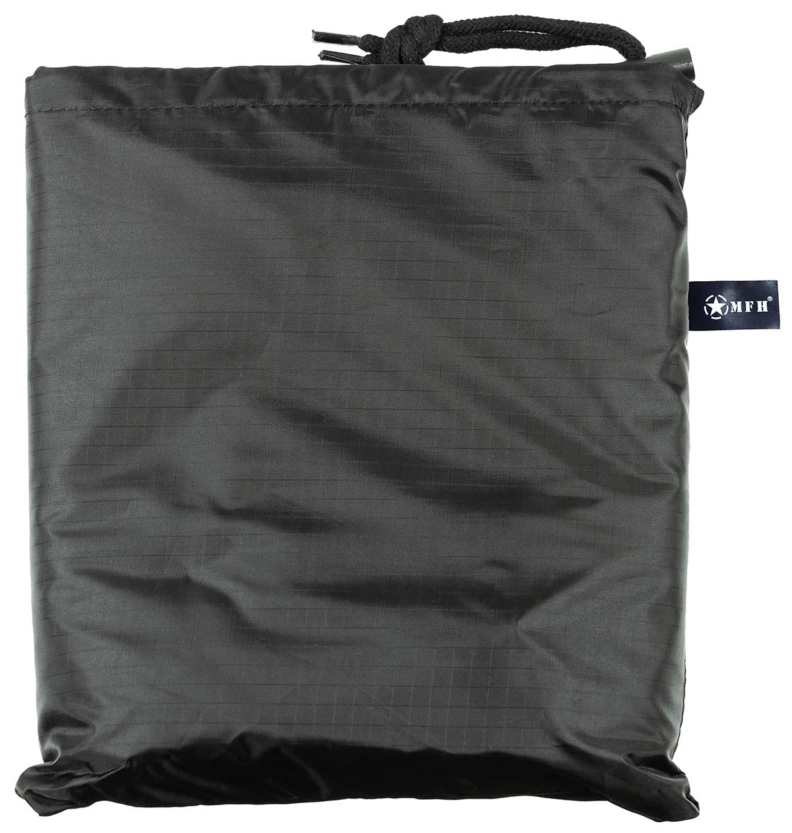Poncho Rip Stop Negru MFH - Cusături Sudate, 100% Poliester