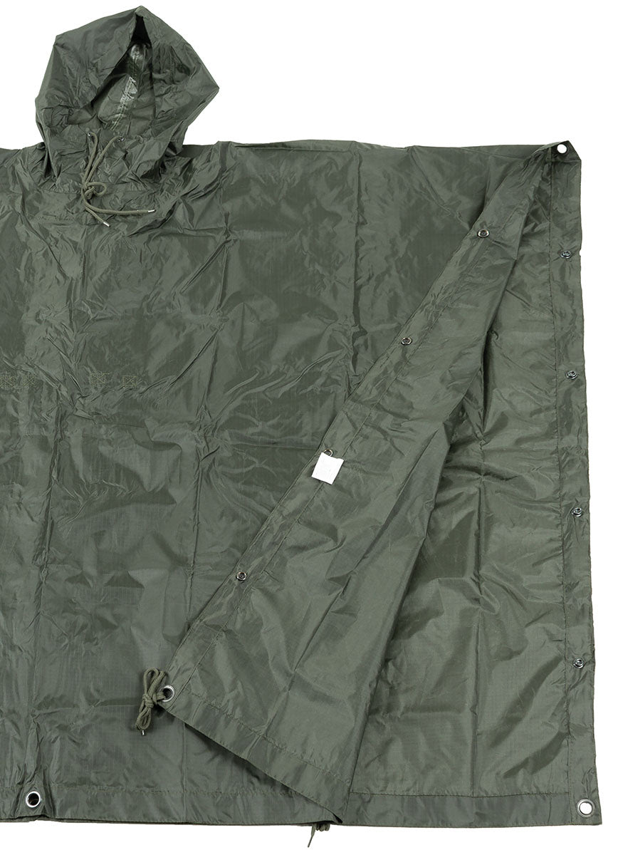 Poncho Rip Stop Oliv MFH - Impermeabil, Poliester 100%