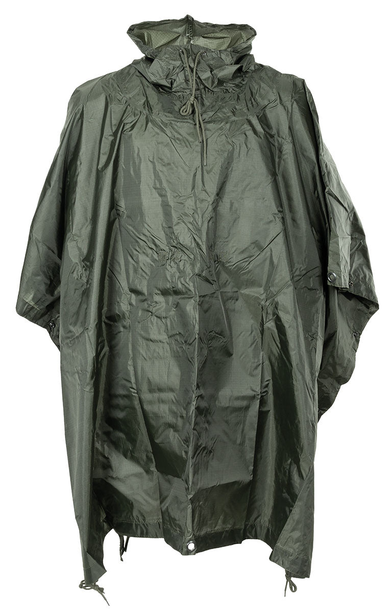 Poncho Rip Stop Oliv MFH - Impermeabil, Poliester 100%