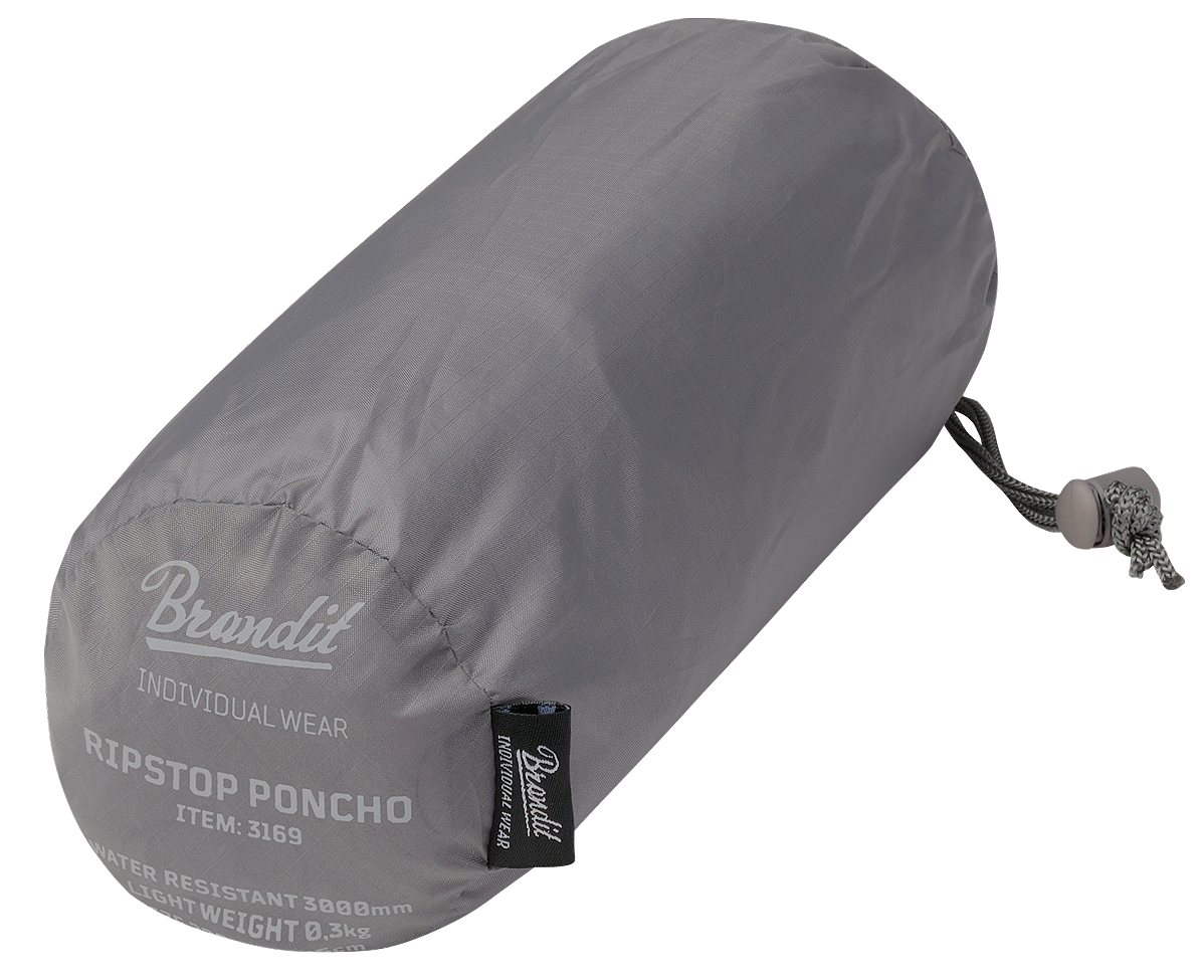 Poncho Ripstop Anthracite Brandit - Protectie Esentiala