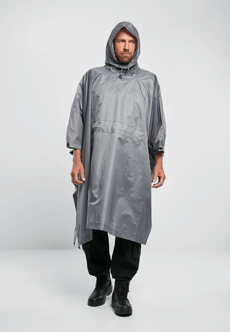 Poncho Ripstop Anthracite Brandit - Protectie Esentiala