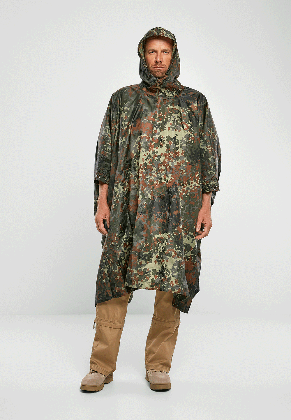 Poncho Ripstop Flecktarn Brandit - Protectie Esentiala
