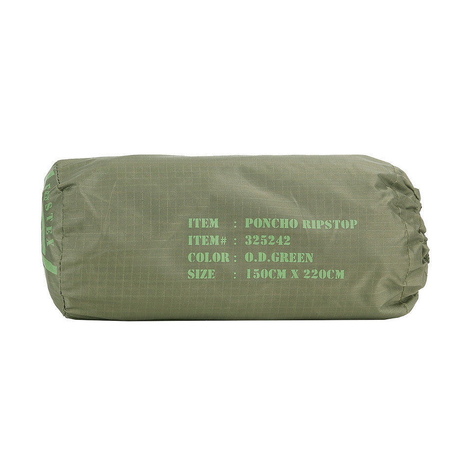 Poncho Ripstop Groen - Impermeabilitate Garantată în Orice Misiune