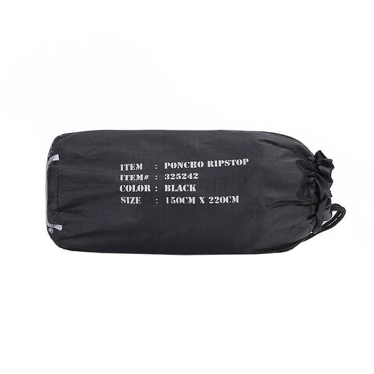 Poncho Ripstop Negru - Apărare Fără Compromis Împotriva Vremii
