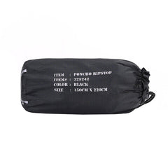 Poncho Ripstop Negru - Apărare Fără Compromis Împotriva Vremii