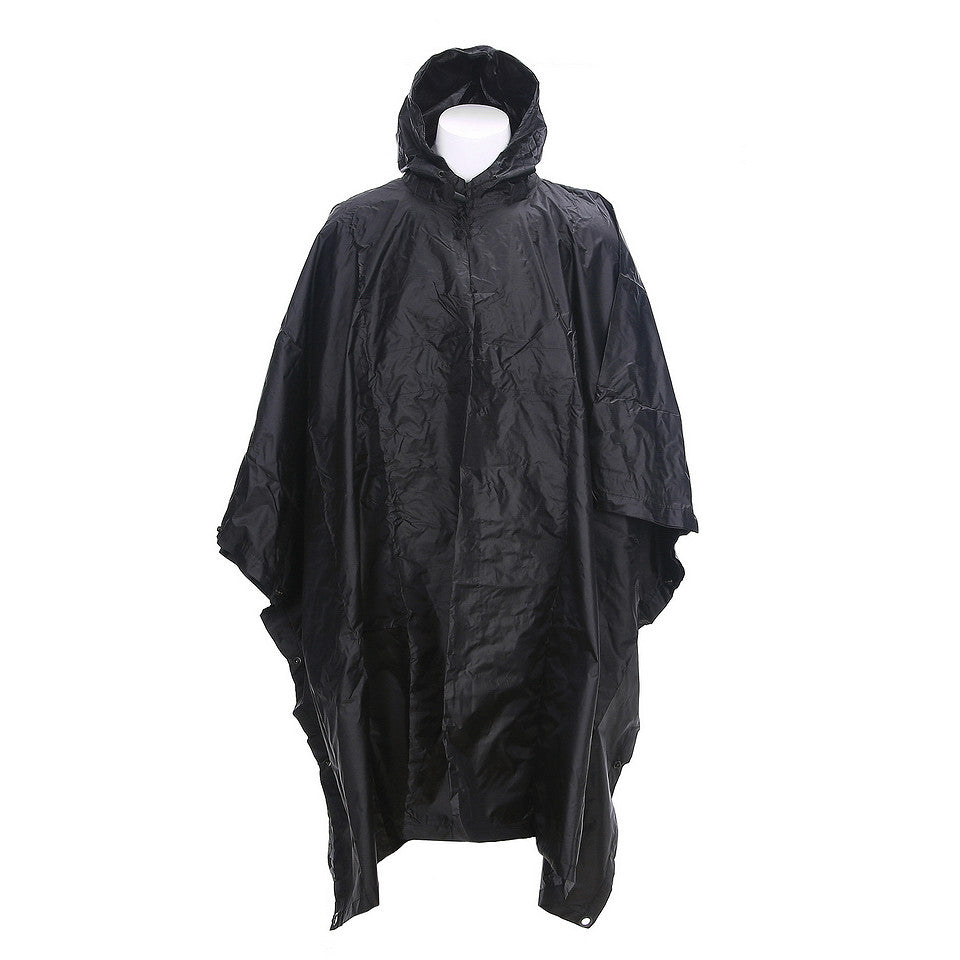 Poncho Ripstop Negru - Apărare Fără Compromis Împotriva Vremii