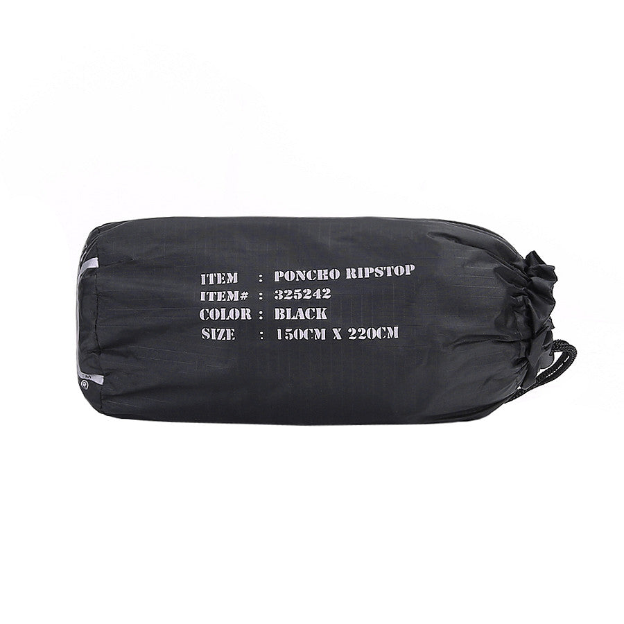 Poncho Ripstop Negru - Apărare Fără Compromis Împotriva Vremii