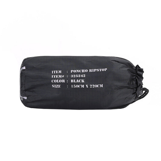 Poncho Ripstop Negru - Apărare Fără Compromis Împotriva Vremii