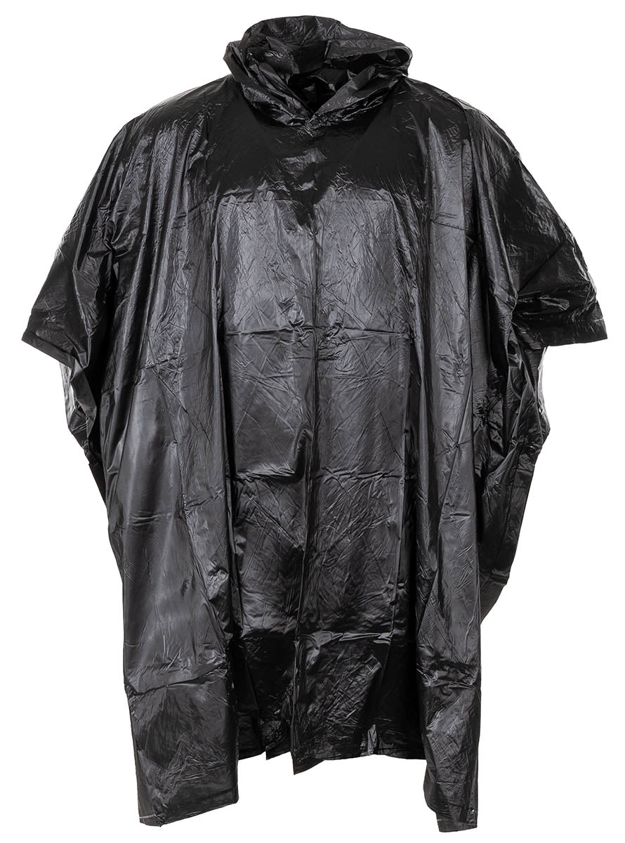 Poncho Vinil Negru MFH - 100% PVC, Cusături Sudate