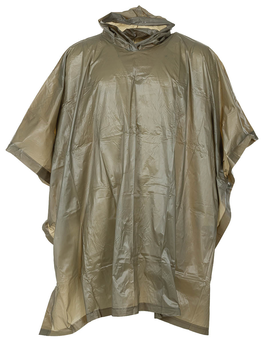 Poncho Vinyl Verde Oliv MFH - ca. 200x127cm, 0,12mm