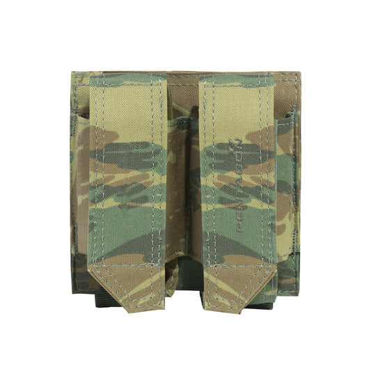 Port Incarcator Double Fb Pouch Camo -Camo Gr.camo Pentagon Tactical - Versatilitate și Acces Rapid în orice Misiune