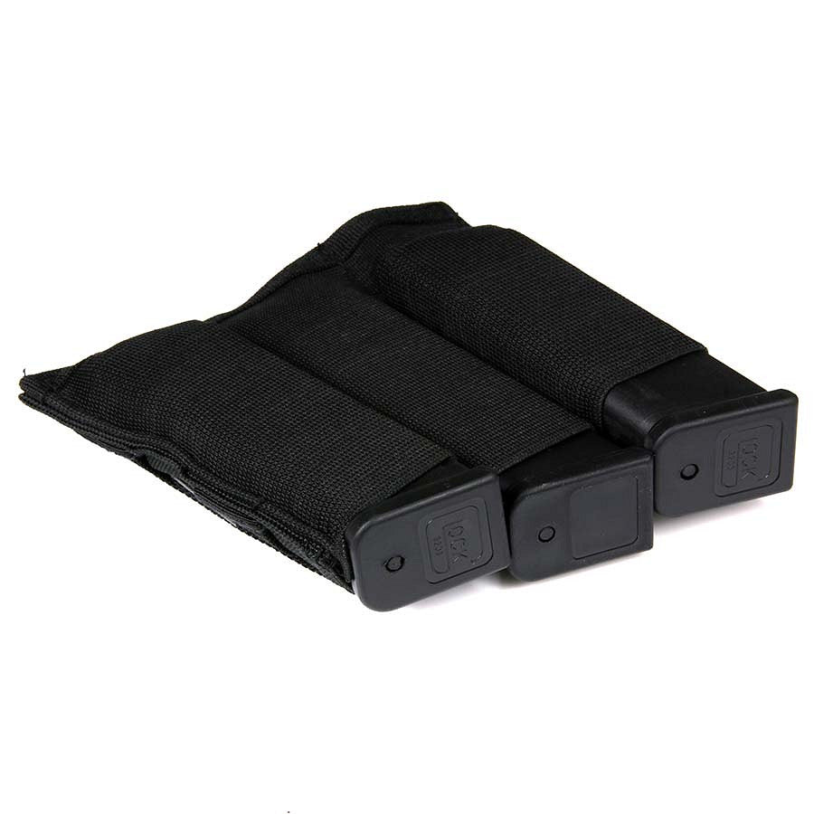 Port-încărcător Triplu Elastic LQ16011-3 Negru - Acces Rapid și Sigur