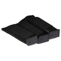 Port-încărcător Triplu Elastic LQ16011-3 Negru - Acces Rapid și Sigur