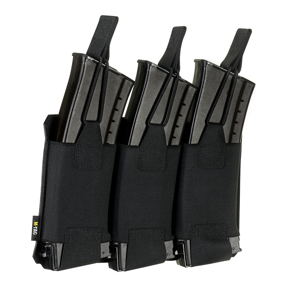 Portîncărcător Triplu M-Tac Elite Laser Cut - Negru