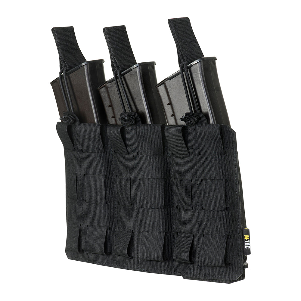 Portîncărcător Triplu M-Tac Elite Laser Cut - Negru
